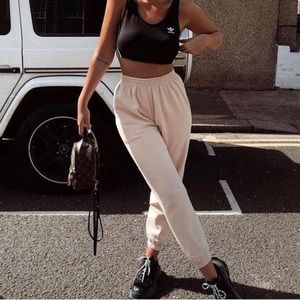 Sla label tan peach joggers